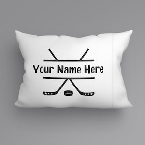 Kids Pre Teens Hockey Monogram Pillow Case