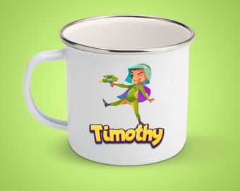 Personalized Kids Superhero Mug, Personalized Hero Cup, Superhero Drinkware For Children