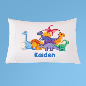 Personalized Kids Dinosaur Family Pillow Case