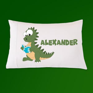 Dinosaur Pillowcase, Cute Dinosaur Bedding, Gift for Dinosaur Lover
