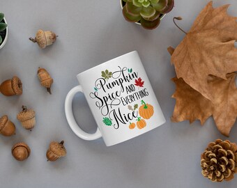 Pumpkin spice coffee mug, Pumpkin mug, Gift for friend, Fall season coffee mug