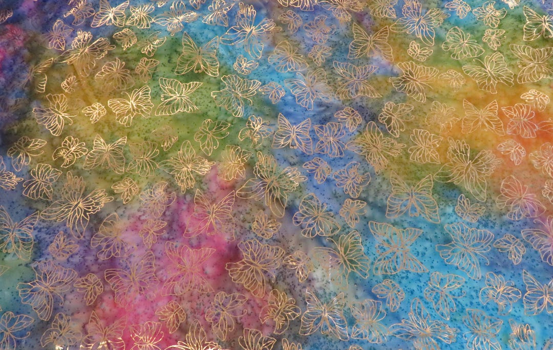 Butterfly Fabric, Batik Fabric, Tiedye Fabric, Beautiful Shaded Fabric ...