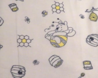 Tela de oso con abejas, tela polar, tela para manta de corbata, hermosa tela suave