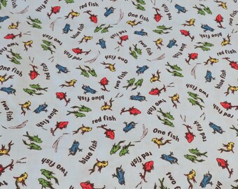 Fish fabric, color fish fabric, 100% cotton fabric, beautiful blue fabric