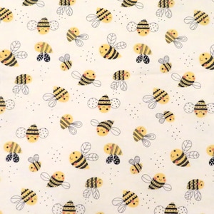 Bees fabric, super snuggle fabric, beautiful bee fabric, 100% cotton fabric, blanket fabric