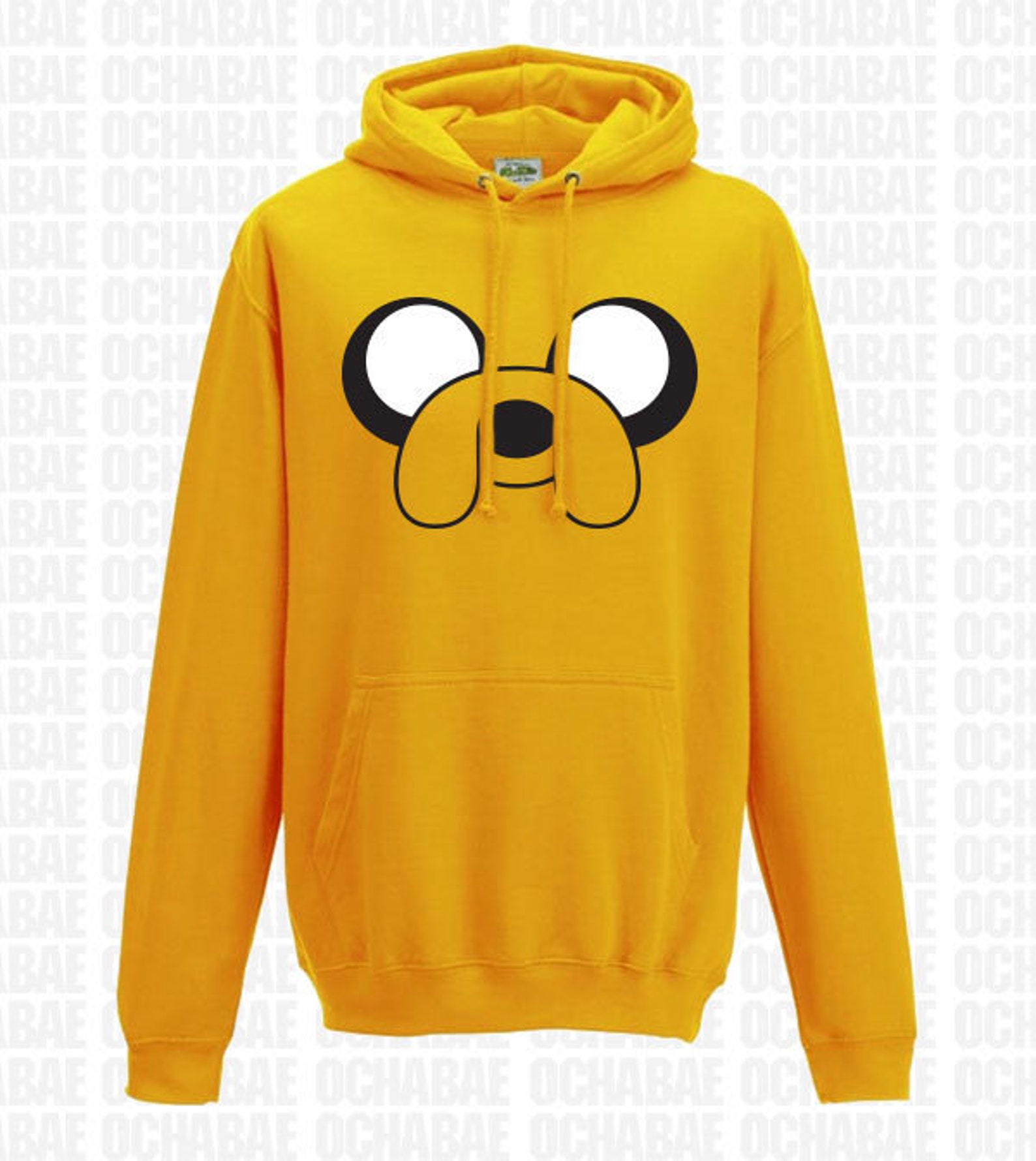 Jake Adventure Time Character Face Anime Hoodie Etsy