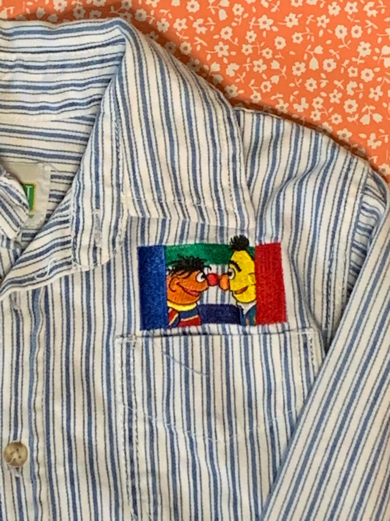 Kids vintage Sesame Street button up
