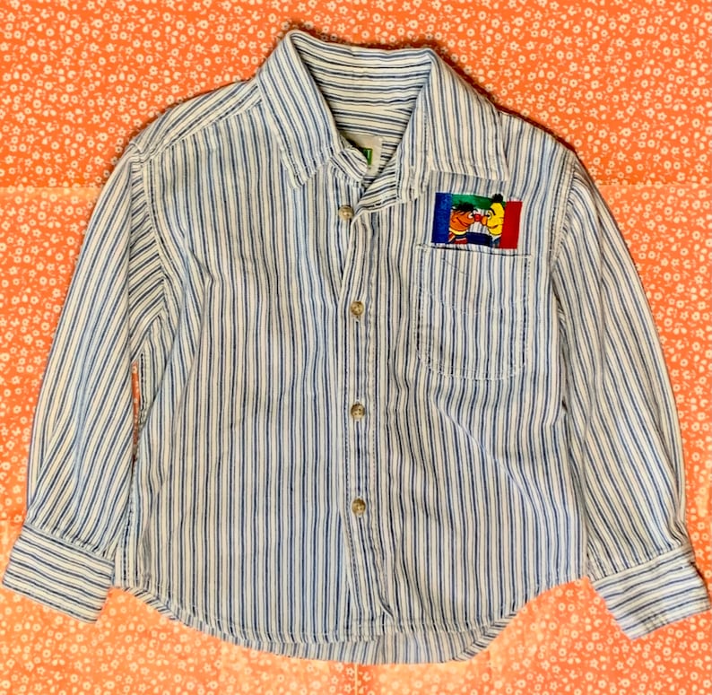 Kids vintage Sesame Street button up
