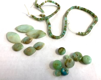Assortment of Peruvian Opal beads and cabochons