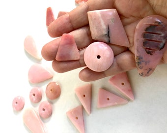 Great selection of great quality Pink Peruvian Opal stones in different shapes and sizes