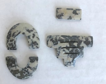 Group of extremely rare WHITE Serpentine with pyrite inclusions.