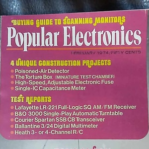 1974 populäre Elektronik Zeitschrift - Januar, Februar, Juni - original physische Zeitschriften