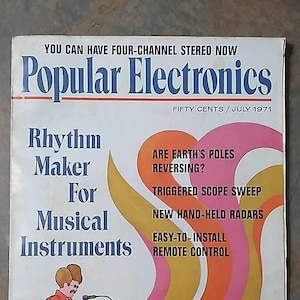 1971 populäre Elektronik Zeitschrift - Januar bis Oktober - original physische Zeitschriften