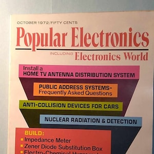 1972 Popular Electronics Magazine - February, April, July, August, September to December - original physical magazines