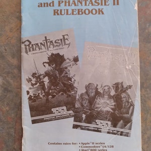 Manual de juego para Phantasie I y Phantasie II Libro de reglas, Strategic Simulations Inc.
