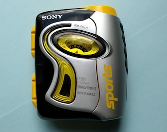 Sony S2 WM-FS222 Sport Walkman AM/FM Cassette Player Works Tested