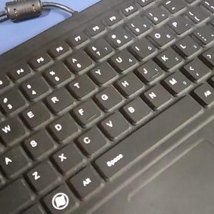 Waterproof silicone Keyboard for wet or dirty work environments - USB wired