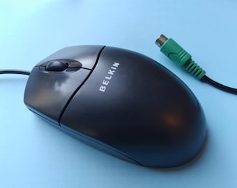 PS2 Computer mouse, refurbished optical mouse model F8E814-BLK-PS2