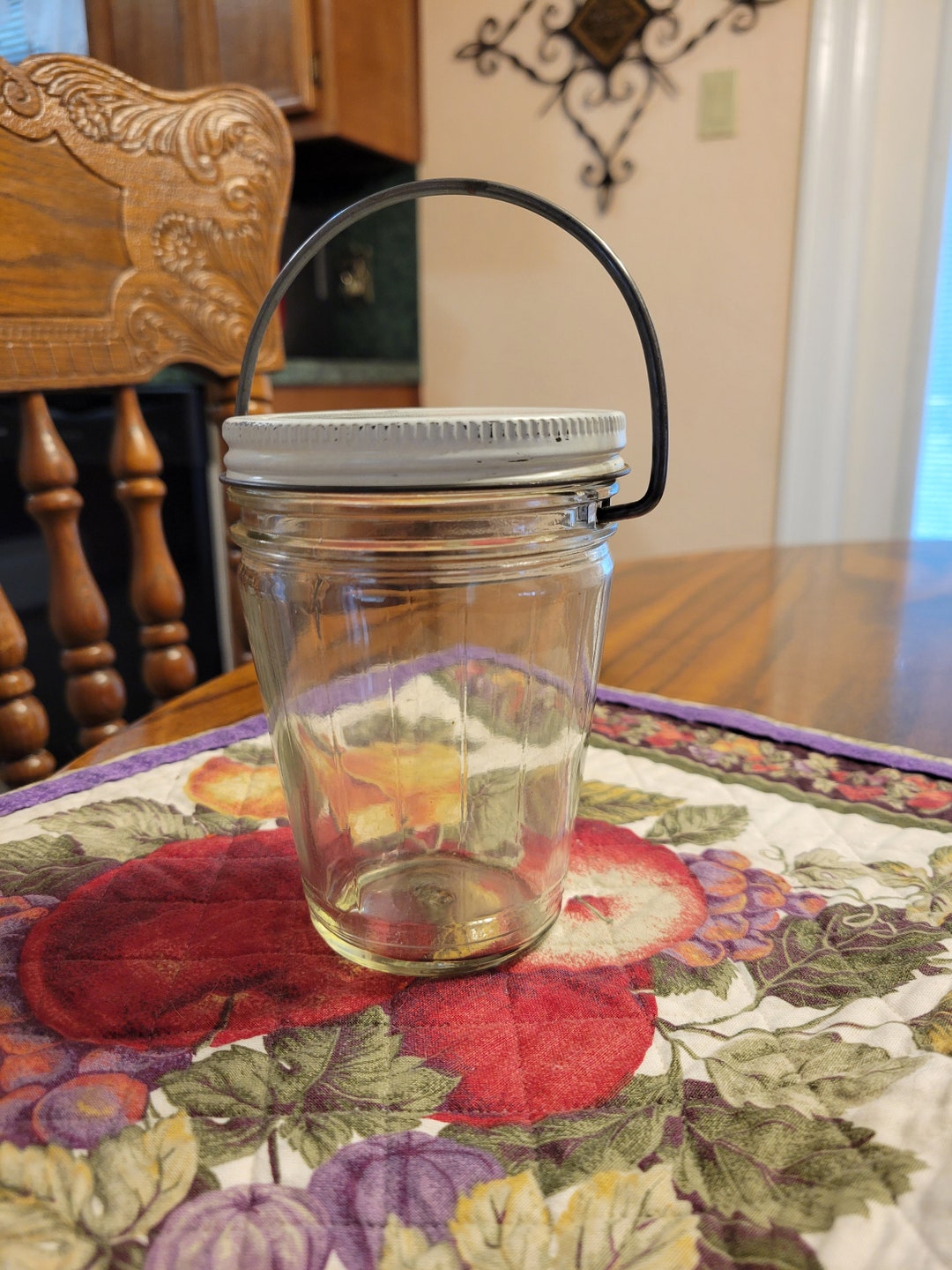Antique Jam Jar With Lid and Handle Etsy