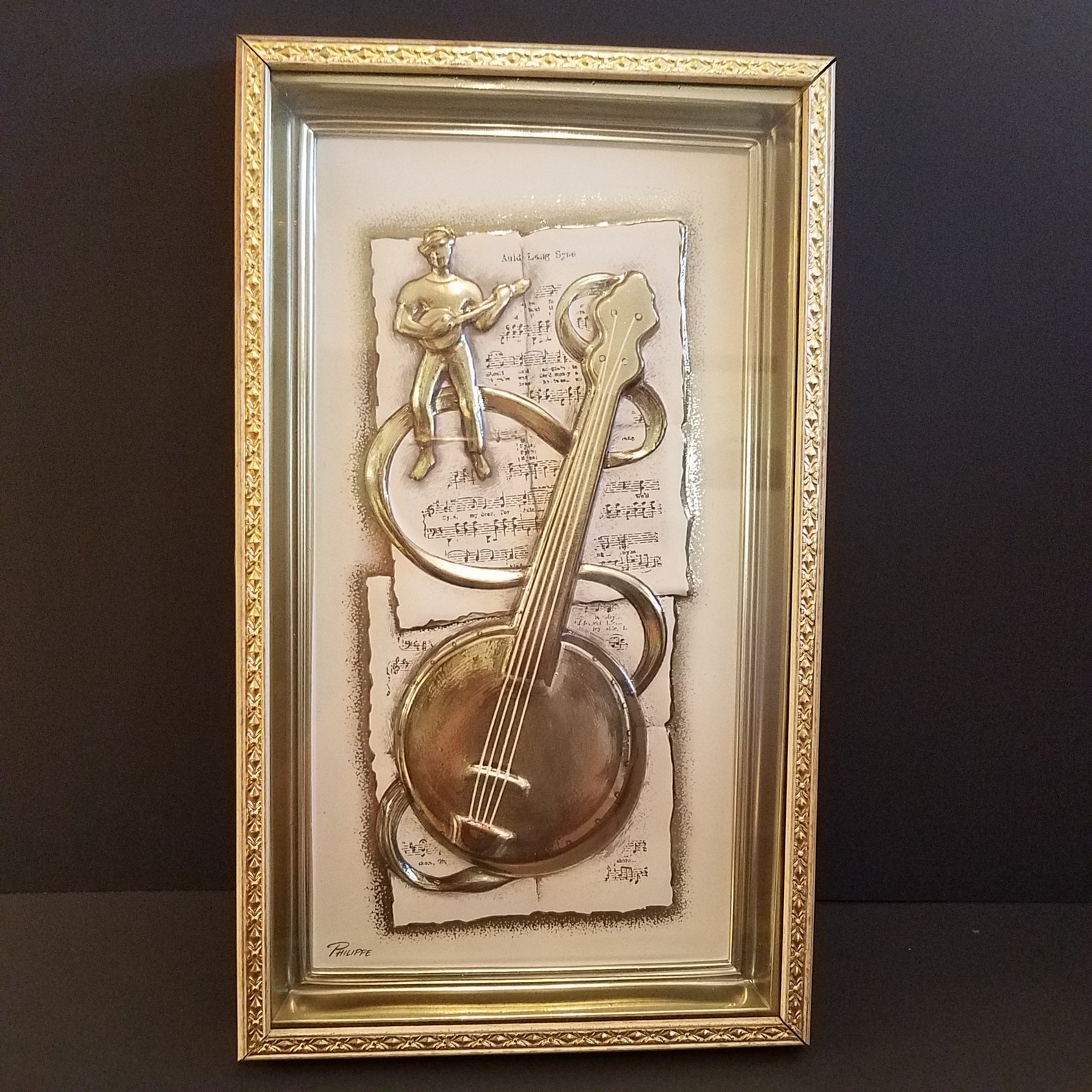 Metalcraft Banjo Musical Wall Hanging 3D Art Vintage Etsy