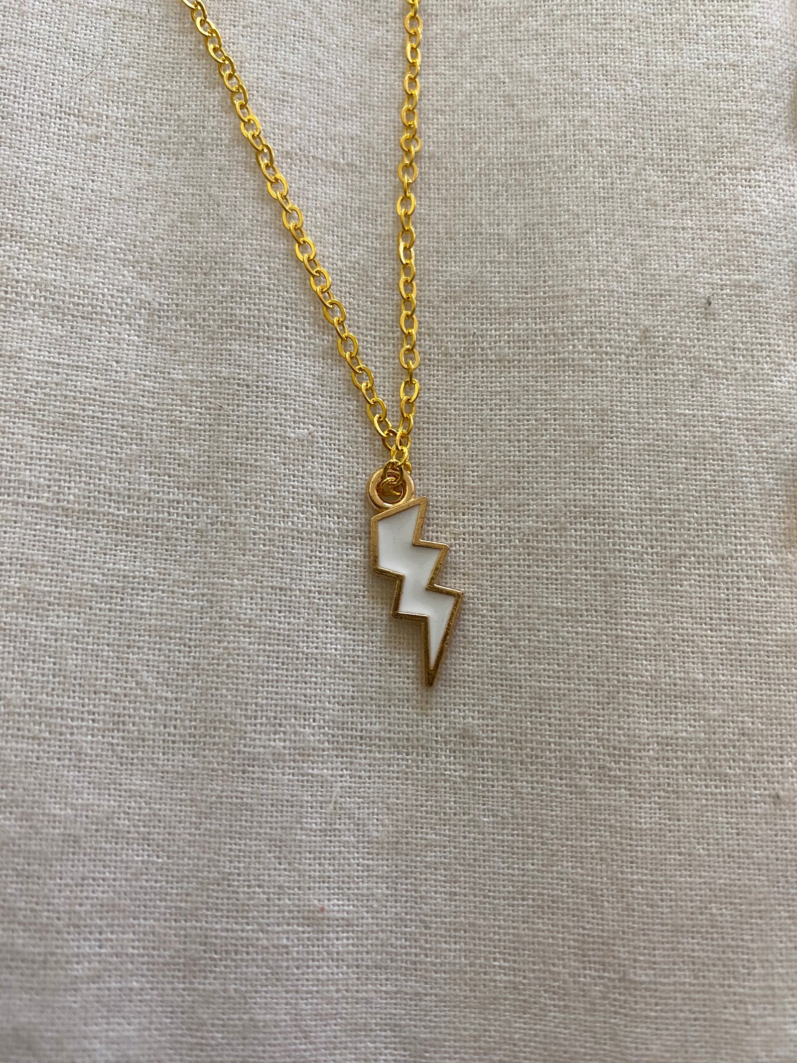 Lightning Bolt Necklaces Etsy