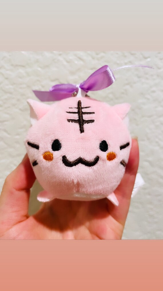 Kawaii Mini Cat Plushie Cute Mini Plush Kawaii Keychain Pink Etsy