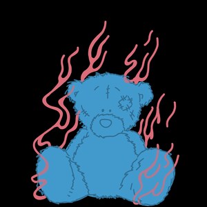Teddy on Fire png