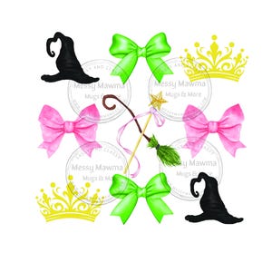 Wicked Coquette PNG, Witch Pink and Green PNG, Wicked PNG