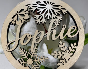 Custom Christmas ornaments, personalize with your names