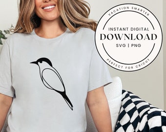 Simple Bird Outline SVG, PNG, Cricut File (Digital Download)