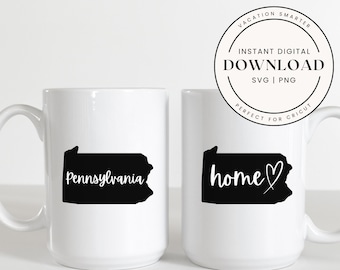 Pennsylvania State Silhouette | SVG PNG Cut File (Digital Download)