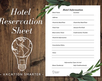 Hotel Reservation / Vacation Rentals / Travel Planner / Travel Notebook / Family Vacation