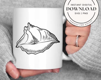 Seashell SVG, Beach Clipart, Nautical Design (Digital Download)