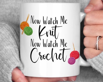 Knitting Mug, Crochet Mug, Crocheting Mug, Yarn Mug, Hobby Mug, Crochet Coffee Mug, Knitting Coffee Mug, Mug With Knitting, Knitting Gift