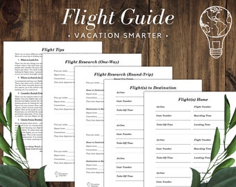 Flight Planner, Printable Vacation Tracker PDF (Digital Download)