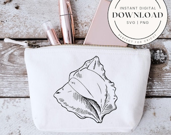 Seashell SVG, Beach Clipart, Coastal Design (Digital Download)
