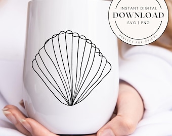 Seashell SVG, Beach Clipart, Nautical Ocean Theme (Digital Download)