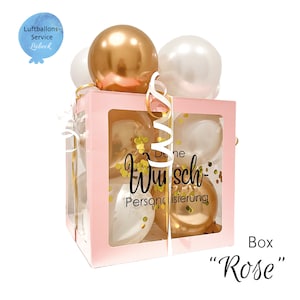 Personalisierte Ballon-Box Groß, Geschenkbox, 30 x 30 x 30 cm, Geschenkverpackung, Luftballons