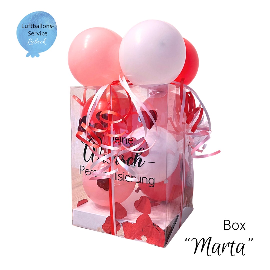 Personalisierte Ballon-Box Groß, Geschenkbox, Geschenkverpackung ...