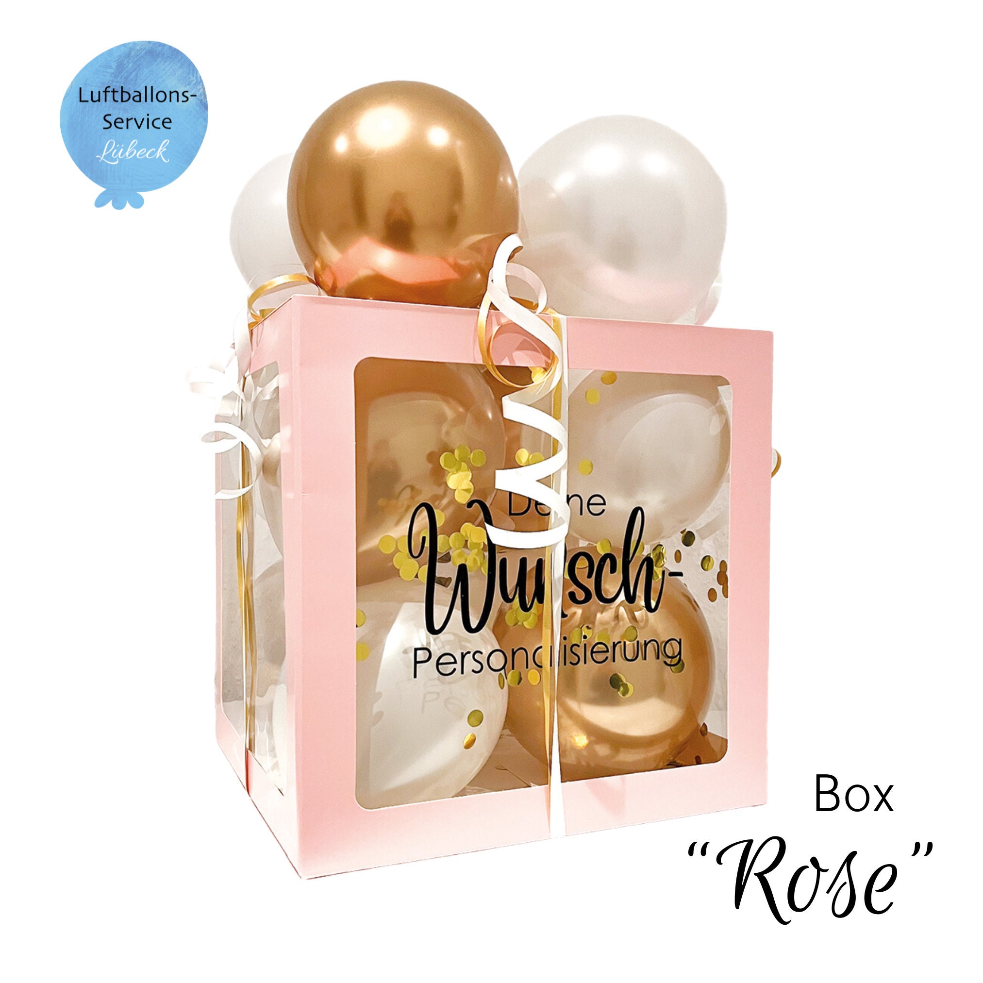 Personalized Balloon Box Large, Gift Box, 30 X 30 X 30 Cm, Gift