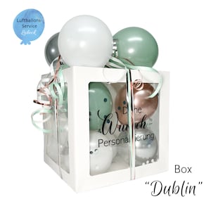 Personalisierte Ballon-Box Groß, Geschenkbox, 30x30x30cm, Geschenkverpackung, freundschaft, personalisiertes Geschenk Hochzeit, Geburtstag Bild 1