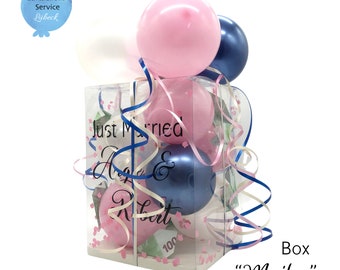 Boîte à ballons personnalisée, boîte cadeau, emballage cadeau, ballons, boîte de Noël, cadeau de Noël