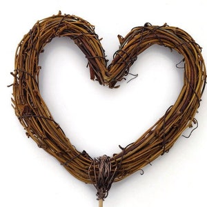 Cottagecore Wedding Decor Vine Heart Cake Topper 6 Inch Or 4 Inch image 1