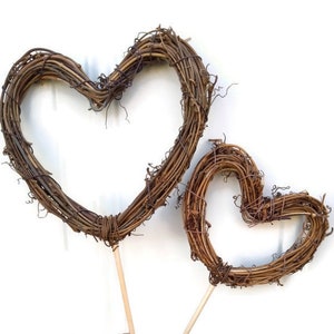 Cottagecore Wedding Decor Vine Heart Cake Topper 6 Inch Or 4 Inch image 2