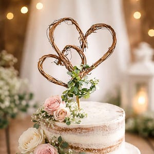 Enchanted Forest Woodsy Cake Topper With Green Leaves