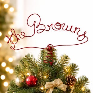 Ponteira de árvore de Natal personalizada para decoração de árvores de Natal.