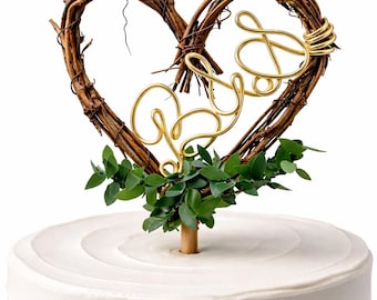 Enchanted Forest Theme Wedding Decor Cake Topper In Your Own Initials