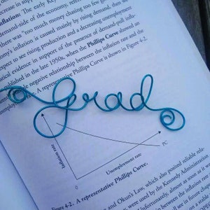 Graduation Gift Grad Bookmark in Yr Color Choice