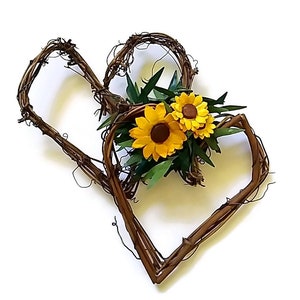 Sunflower Church Pew Decor Rustic Ceremony