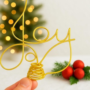 Joy Christmas Tree Topper - Etsy